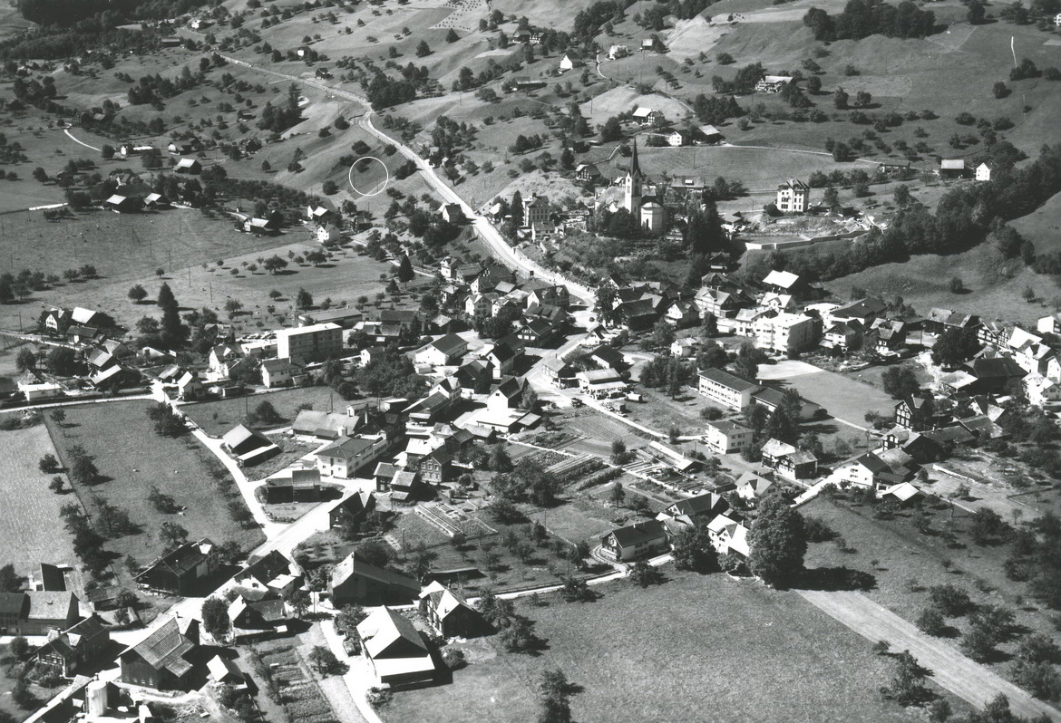 Luftbild Gams, 1957